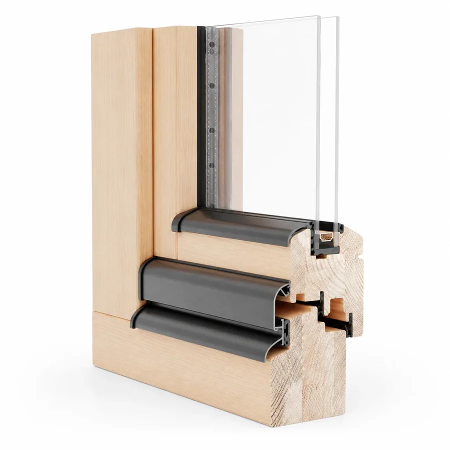 Fenetre bois avec appui - vue du modele