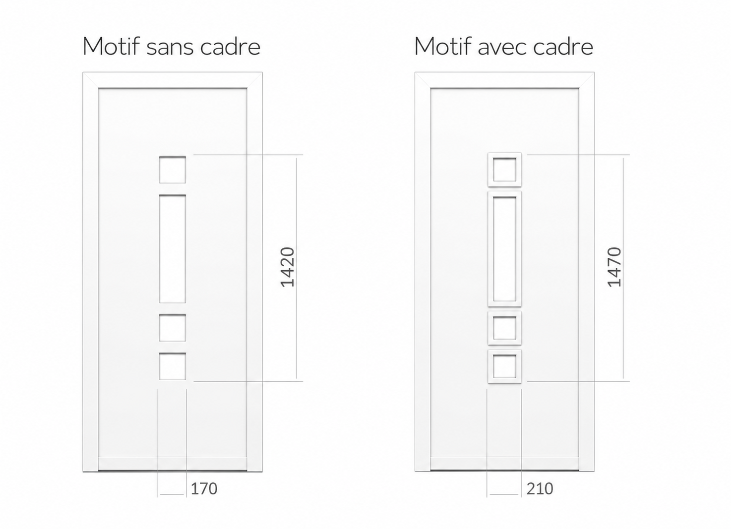 Porte d'entree modele 01 - schema technique