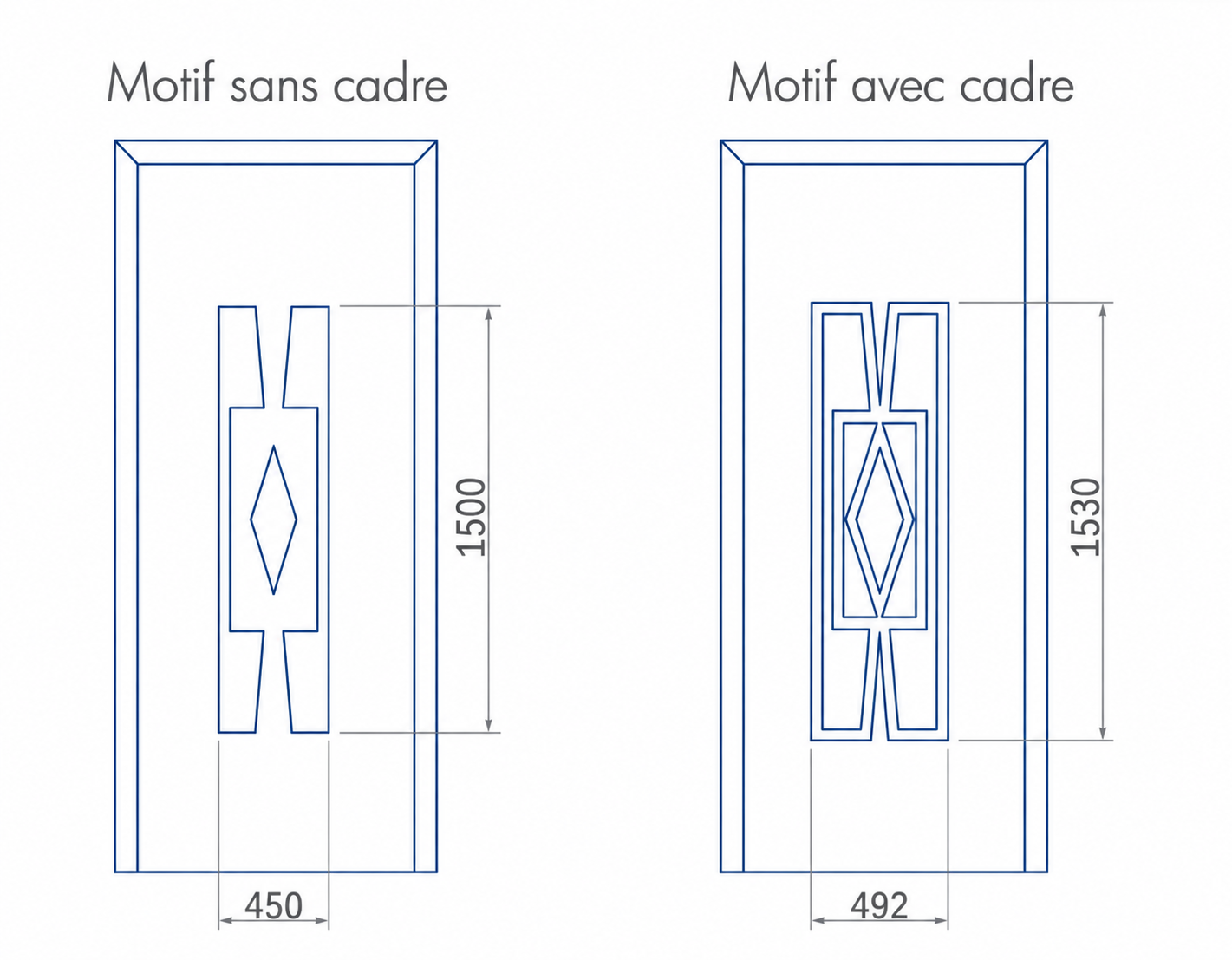 Porte d'entree modele 04 - schema technique