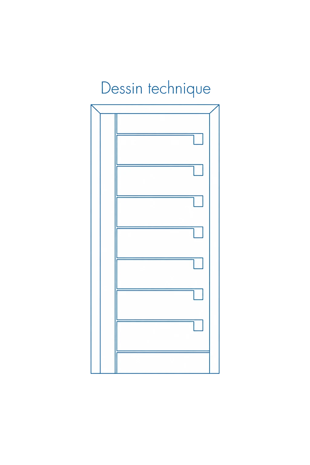 Porte d'entree modele 20 - schema technique