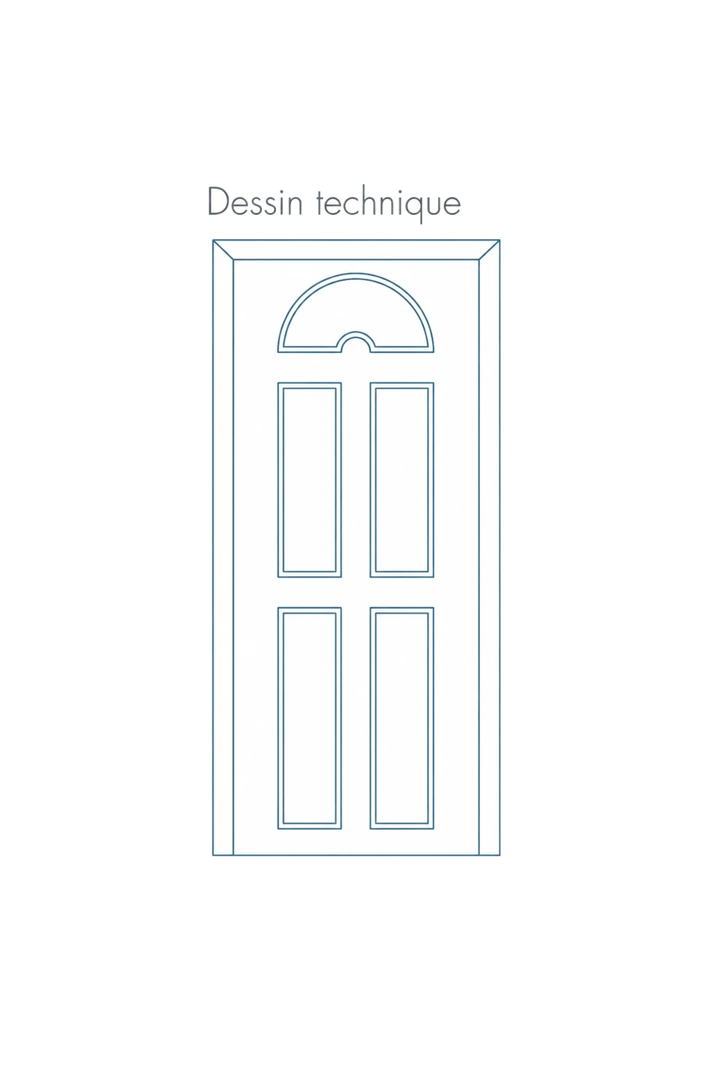 Porte d'entree modele 24 - schema technique