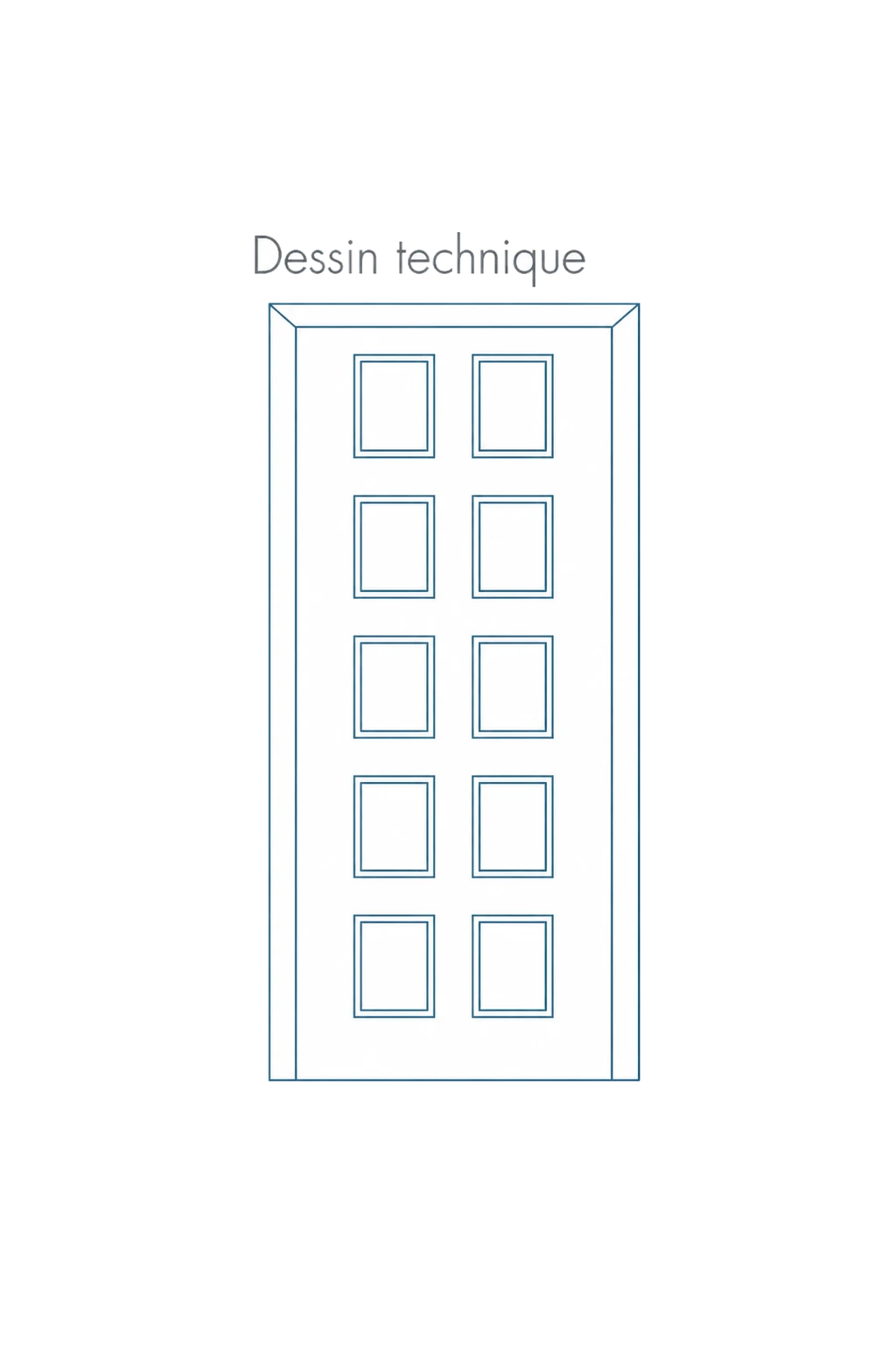 Porte d'entree modele 26 - schema technique