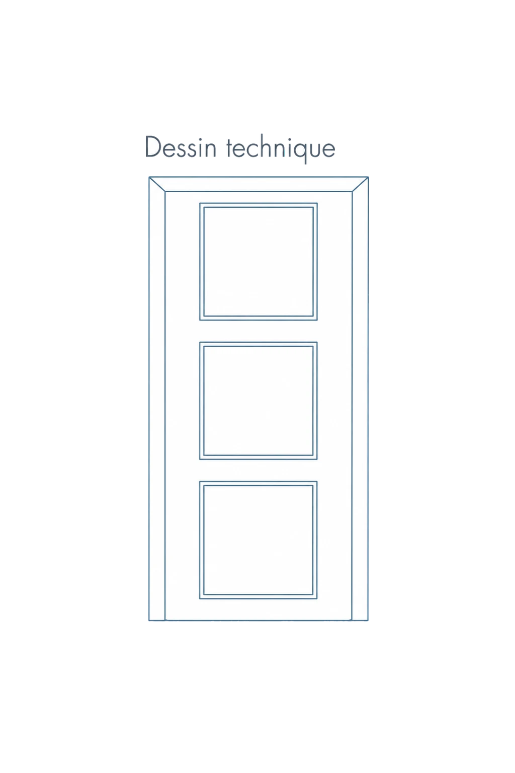 Porte d'entree modele 27 - schema technique
