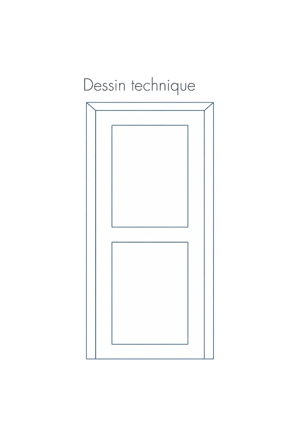 Porte d'entree modele 34 - schema technique