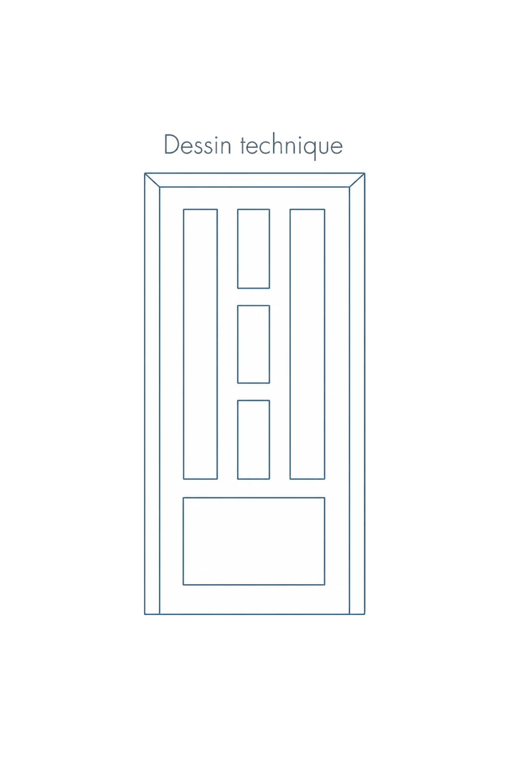 Porte d'entree modele 39 - schema technique