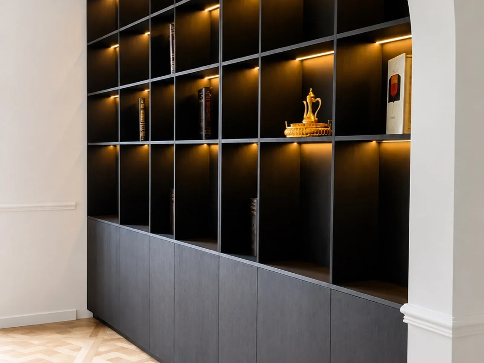 Bibliotheque et rangement sur mesure